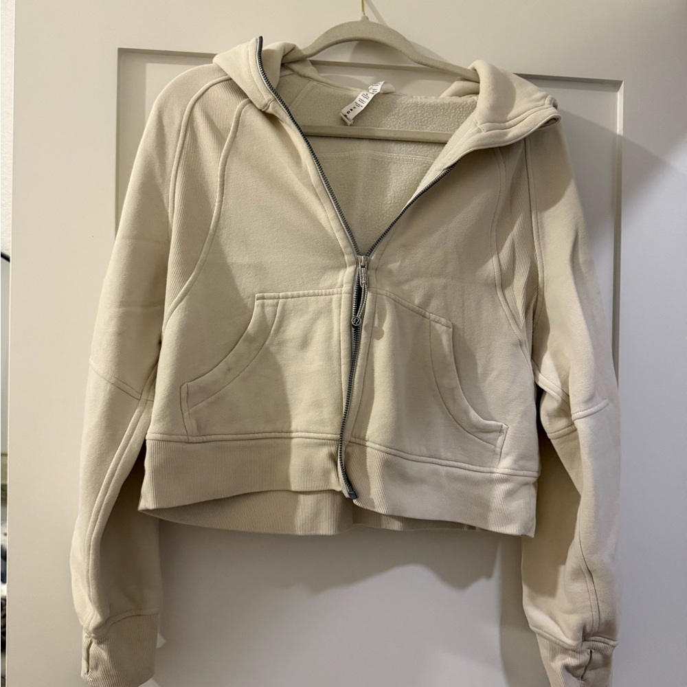 Lululemon Cream Zip-Up Hoodie